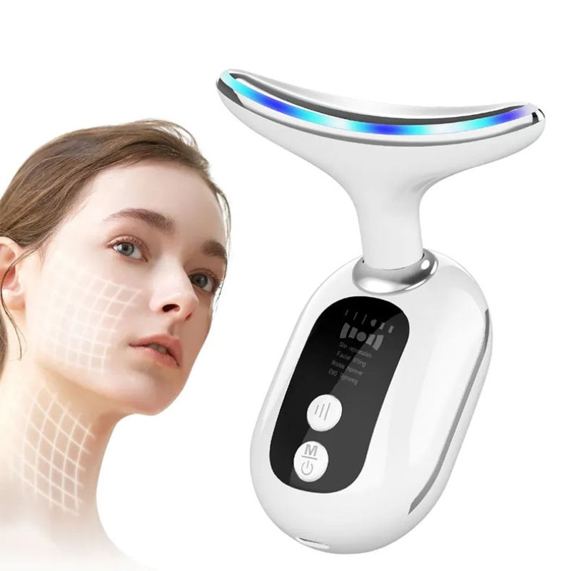 Home Use Beauty Products Ems Neck Lift Equipment Face & Neck Rejuvenation Lifting Massager Facial Lifting Led Beauty Device