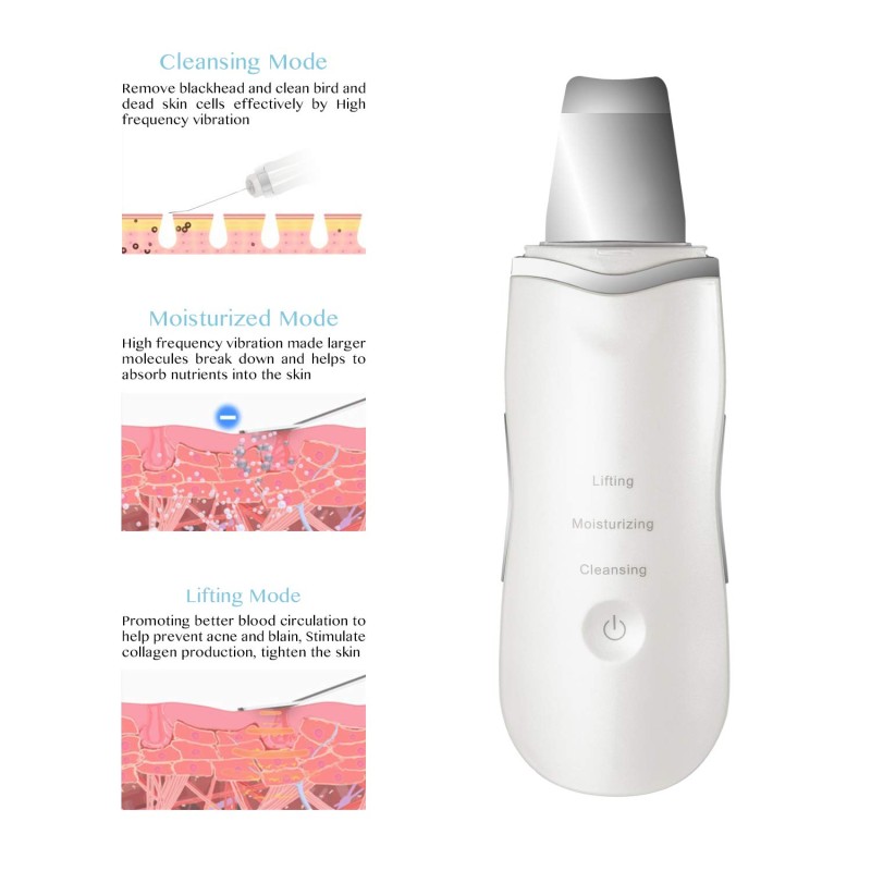 Beauty Personal Skin Care Device Deep Cleansing Ultrasonic Therapy Ultrasonic Facial Skin Scrubber