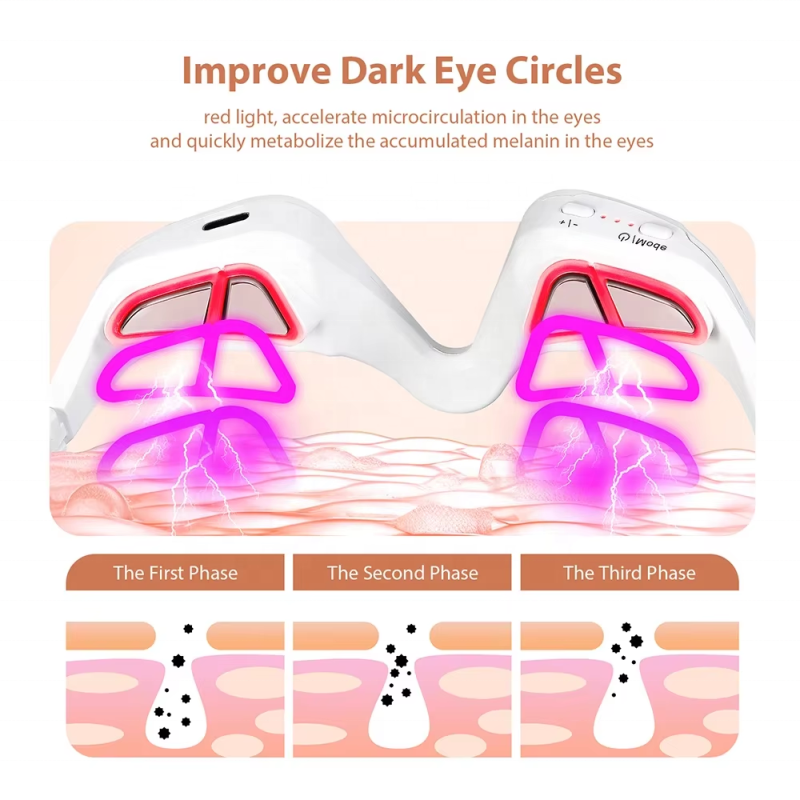 Eye Skin Care Red Light Therapy Device Toner Microcurrent Eye Massager Remove Eye Bags Dark Circles Eye Lifting Machine