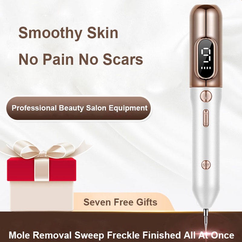 Home Use Safety Mole Removal Laser Pointer With Lcd Display and Usb Charging Skin Tag Laser Spot Removal Pen