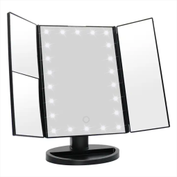 22 Portable Touch Control 2x 3x 10x Magnification Lighted Vanity Mirror Trifold Led Makeup Mirror With Led Light