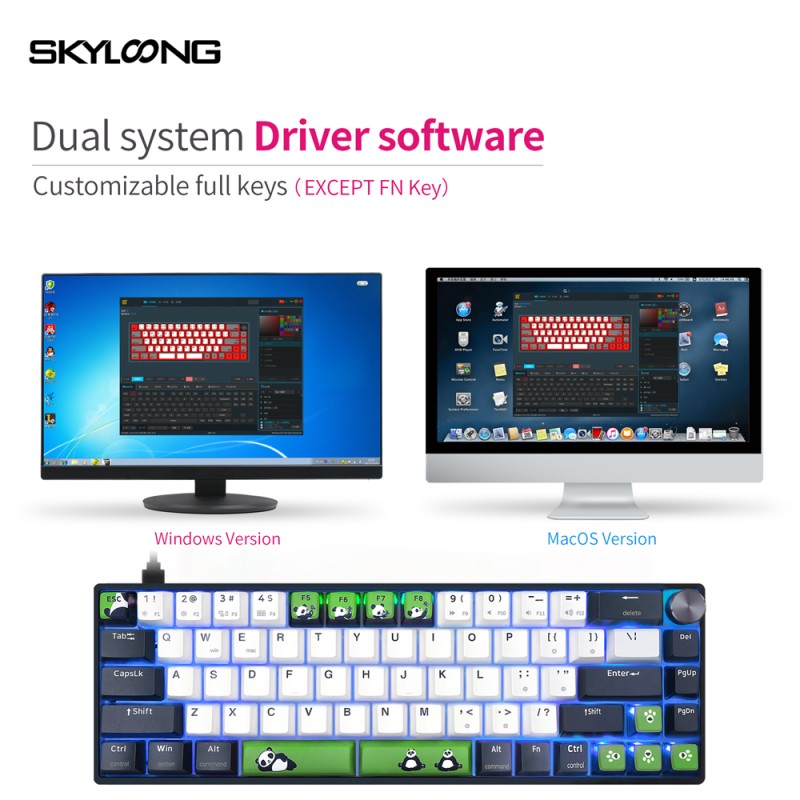Mechanical Keyboard Supplier - SKYLOONG GK68 QMK/VIA Panda