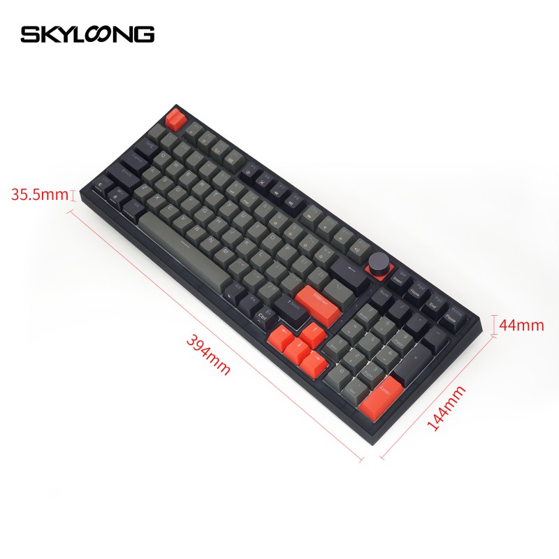 Wireless Keyboard Supplier - SKYLOONG GK980 Black Semi Transparent