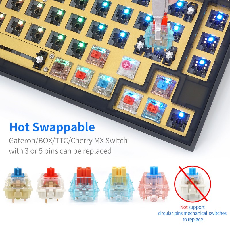 DIY Kit Supplier - SKYLOONG Lite Gasket GK61 Hot Swap