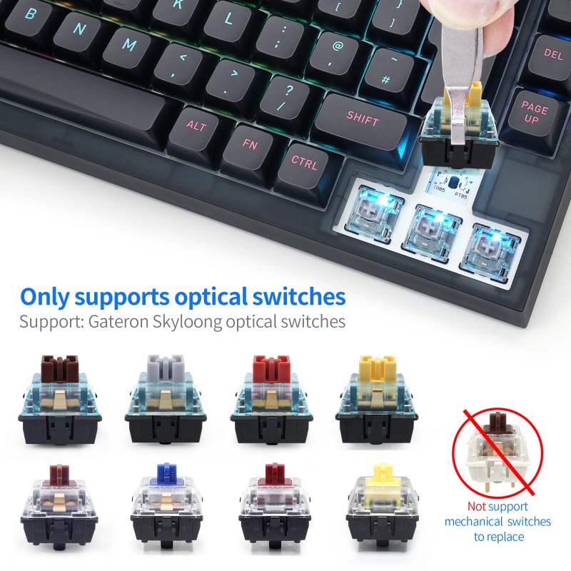 Gaming Keyboard Manufacturer - Skyloong GK75 3 Mode Gateron