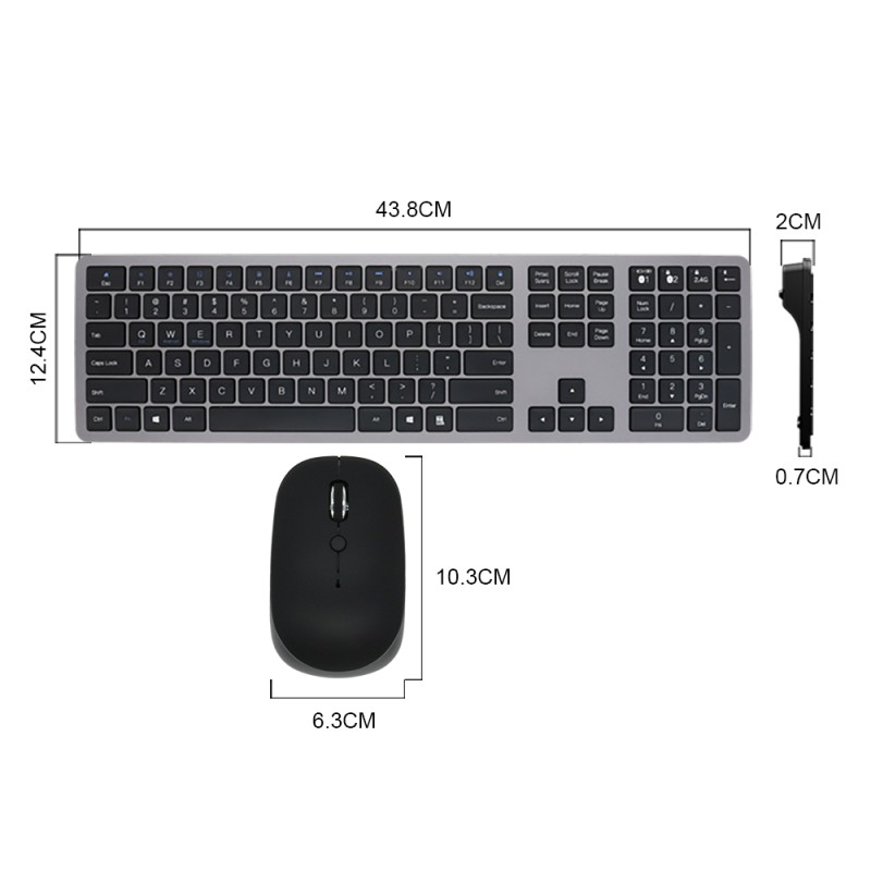 Wireless Keyboard Mouse Combo Manufacturer - Custom Ergonomic Qwerty Adjustable