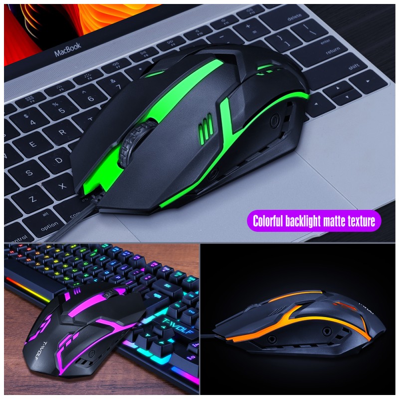 Wired Keyboard Mouse Set Manufacturer - USB Game Character Luminous Spanish