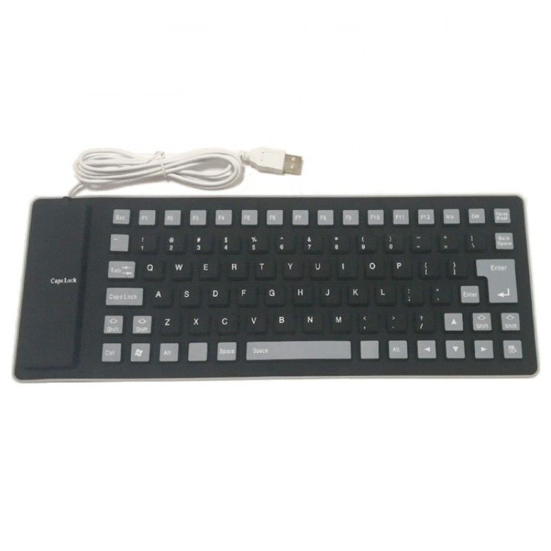 Folding Silicone Keyboard Factory - Portable Waterproof Two-color Game Keyboard