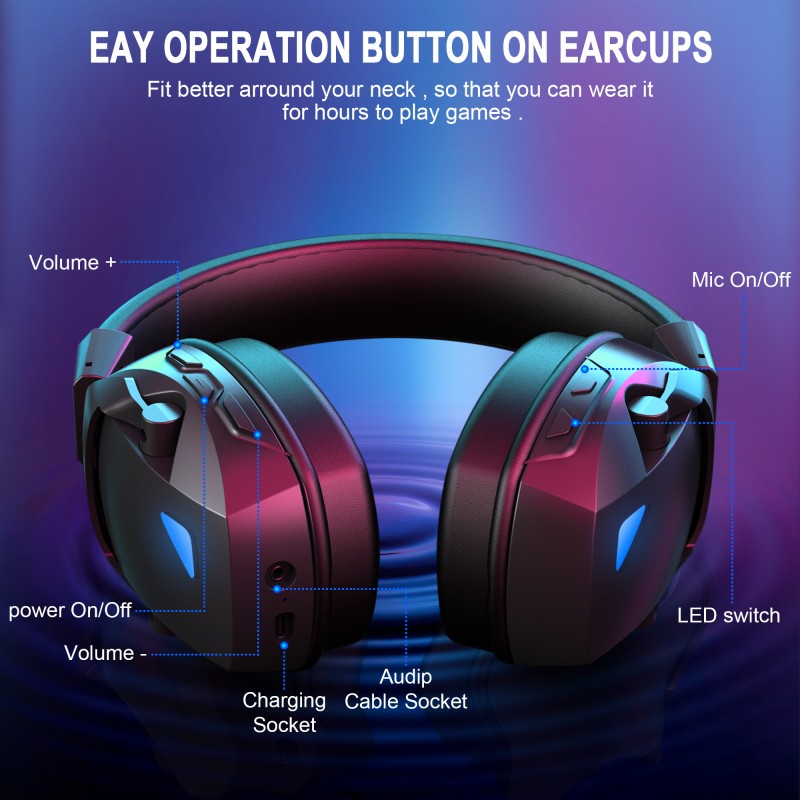 Gaming Headphones Factory - USB 3.5mm Over-ear Heavy Bass Music Wired
