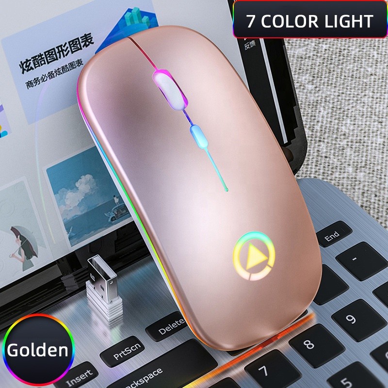 Wireless Mouse Factory - Mini Rechargeable 2.4G Ultra-thin Mute LED Light