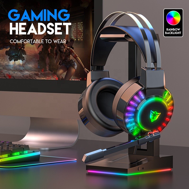 Gaming Headset Manufacturer - Wholesale USB Virtual LED Light Wired with Mic