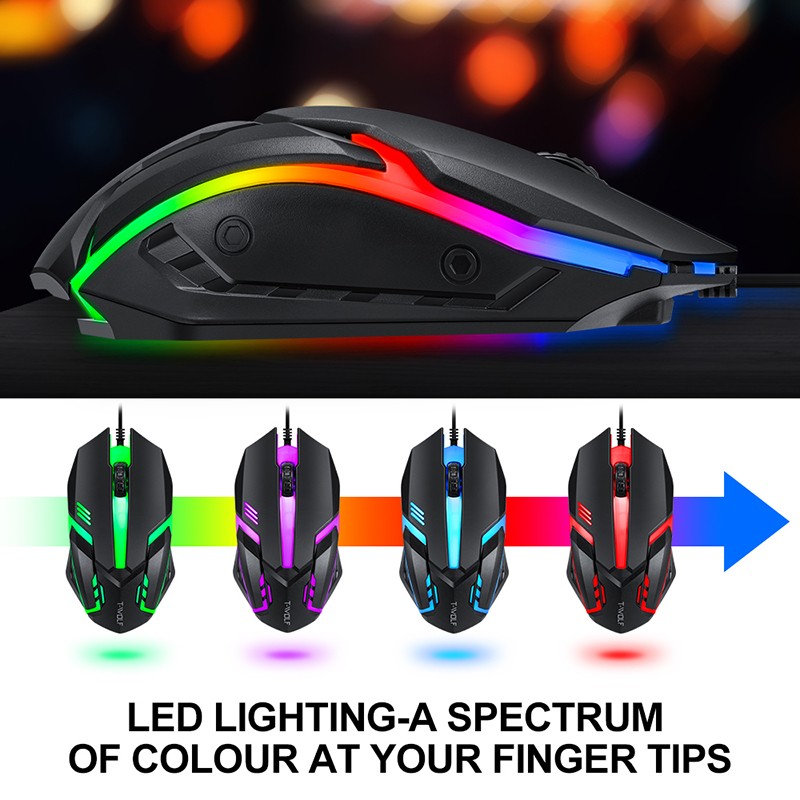Keyboard Mouse Headset Combo Factory - Four-piece Luminous Game Office Home