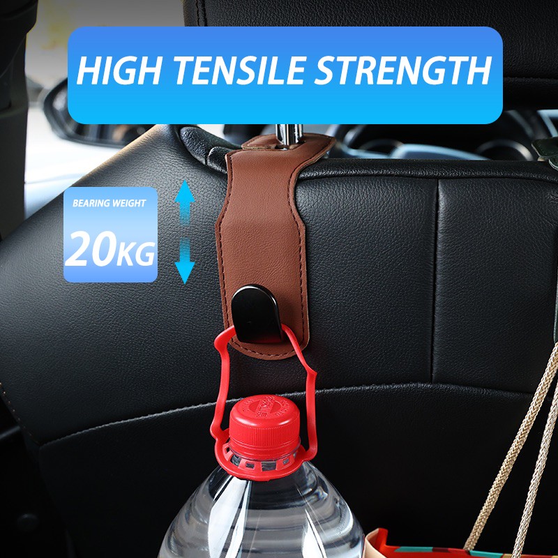 Headrest Hanger Supplier - PU Leather Car Back Seat Headrest