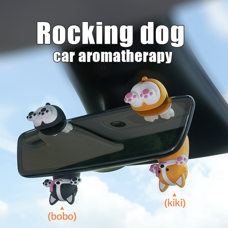 Resin Dog Factory - Cute Resin Dog Car Rear View