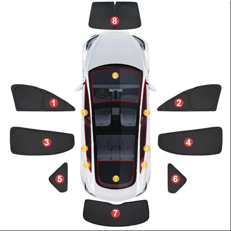 Car Sunshade Supplier - 8PCS Triangular Privacy Sunshade