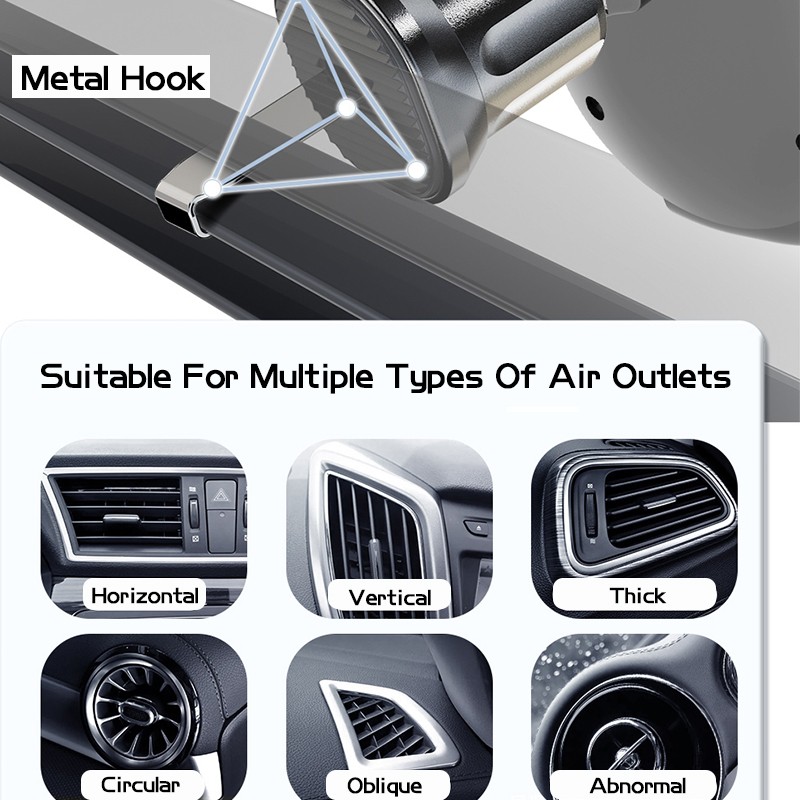 Air Vent Holder Supplier - 360 Degree Rotatable Flexible