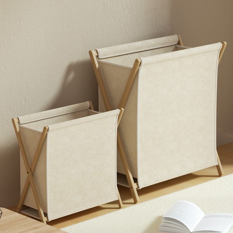 Laundry Basket Supplier - Bamboo Folding with Lid