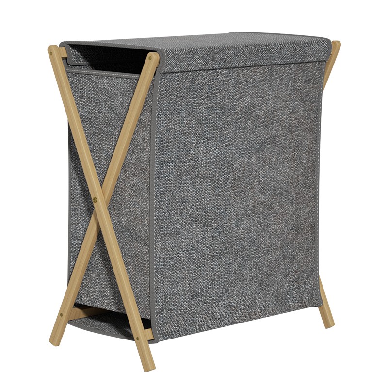 Laundry Basket Supplier - Bamboo Folding with Lid