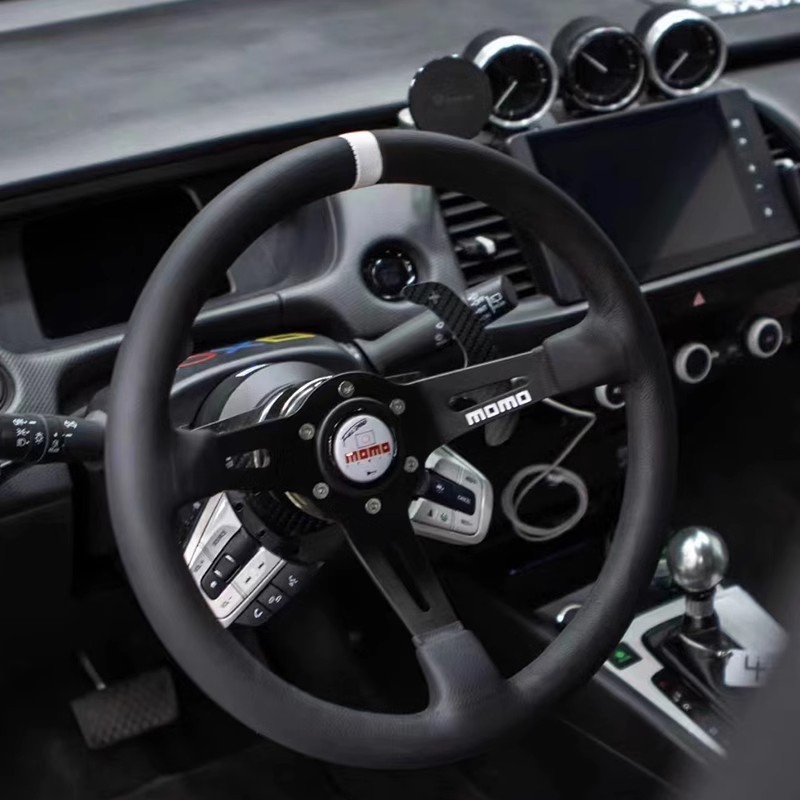 Racing Wheel Manufacturer - 13-inch Genuine Leather 3 Spoke