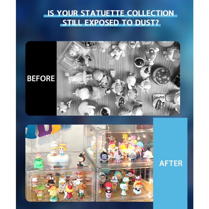 Display Racks Factory - Transparent Stackable Magnetic Storage Container