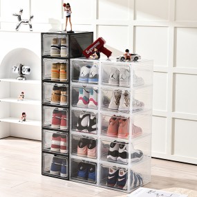 Acrylic Shoe Box Factory - Single Door Dustproof Clear Storage Container