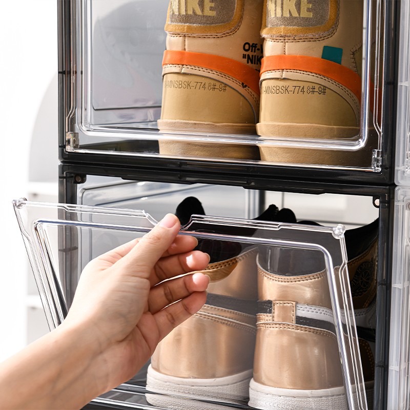 Acrylic Shoe Box Factory - Single Door Dustproof Clear Storage Container