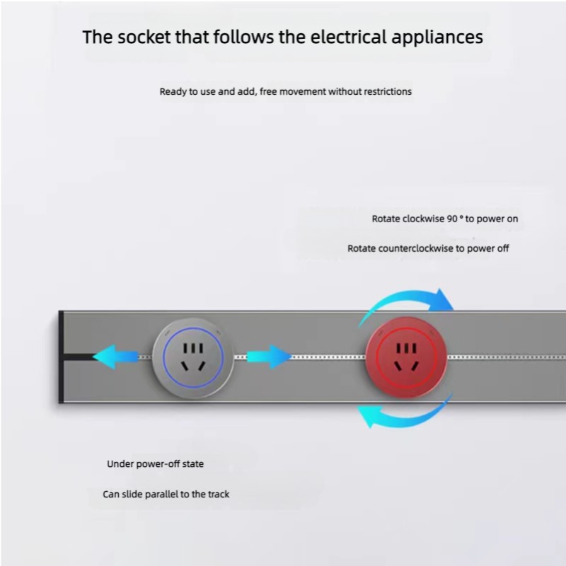 Power Track Socket Manufacturer - Wall Mounted Multifunction Removable Outlet