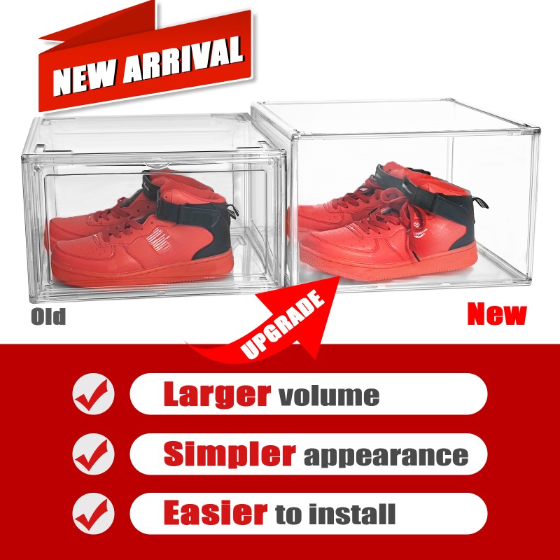 Sneaker Organiser Factory - Magnetic Stackable Transparent Shoe Cabinet