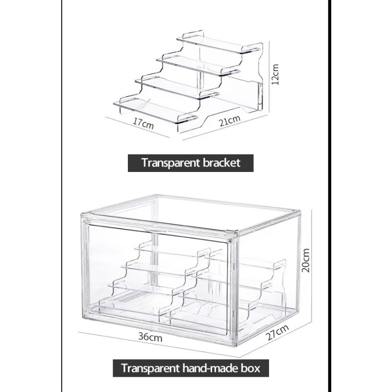 Display Racks Factory - Transparent Stackable Magnetic Storage Container