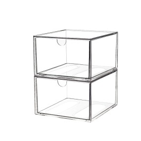 Makeup Brushes Storage Box Factory - Drawer Type Stackable Desktop Plastic