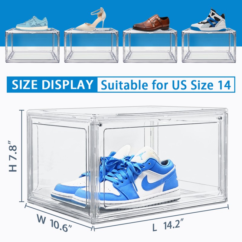 Sneaker Storage Box Factory - Wholesale Transparent Plastic Stackable Magnetic