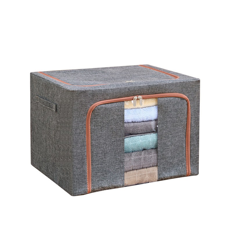 Storage Box Manufacturer - Large Capacity Linen Fabric Foldable Desktop