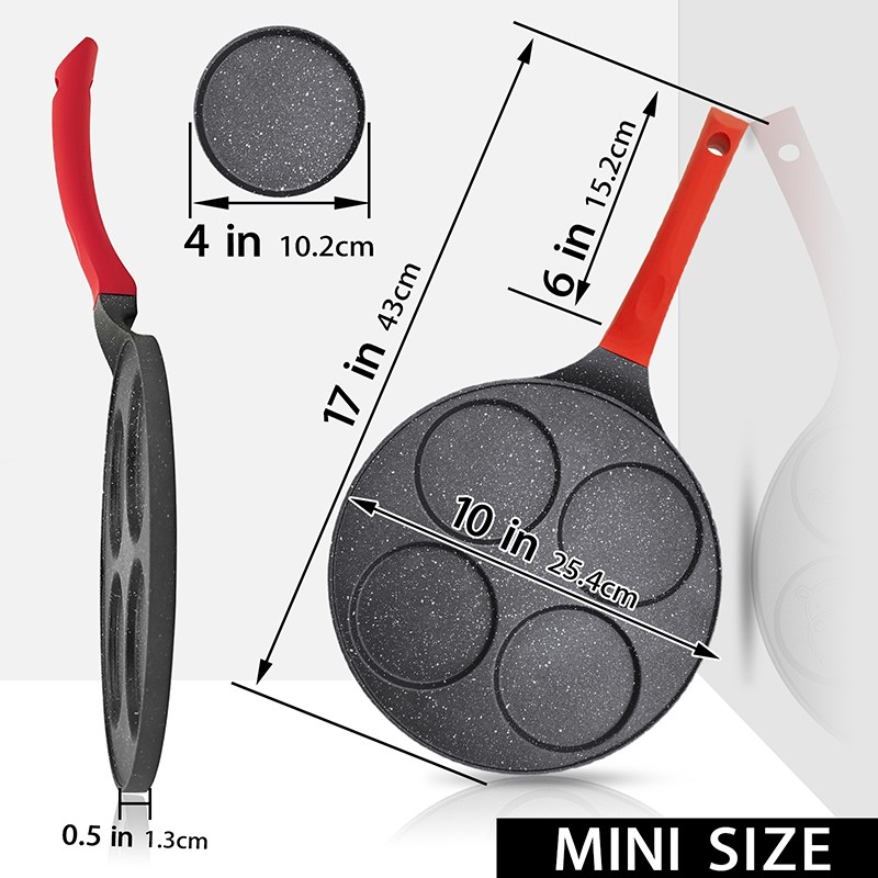 Pancake Pan Manufacturer - Kitchen 4-hole Non Stick Omelette Aluminum