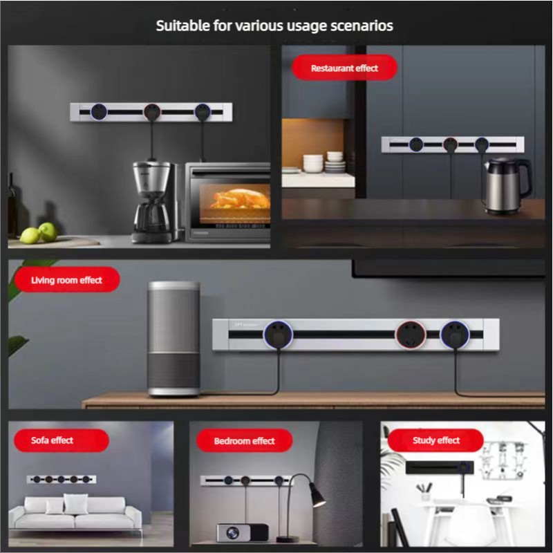 Power Track Socket Manufacturer - Wall Mounted Multifunction Removable Outlet