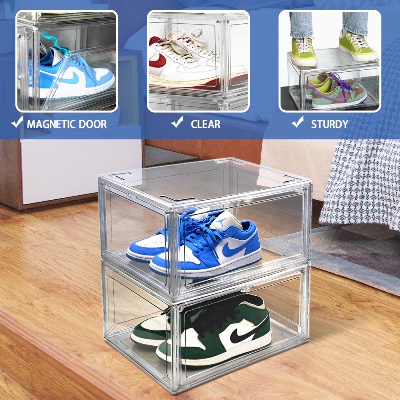 Sneaker Storage Box Factory - Wholesale Transparent Plastic Stackable Magnetic
