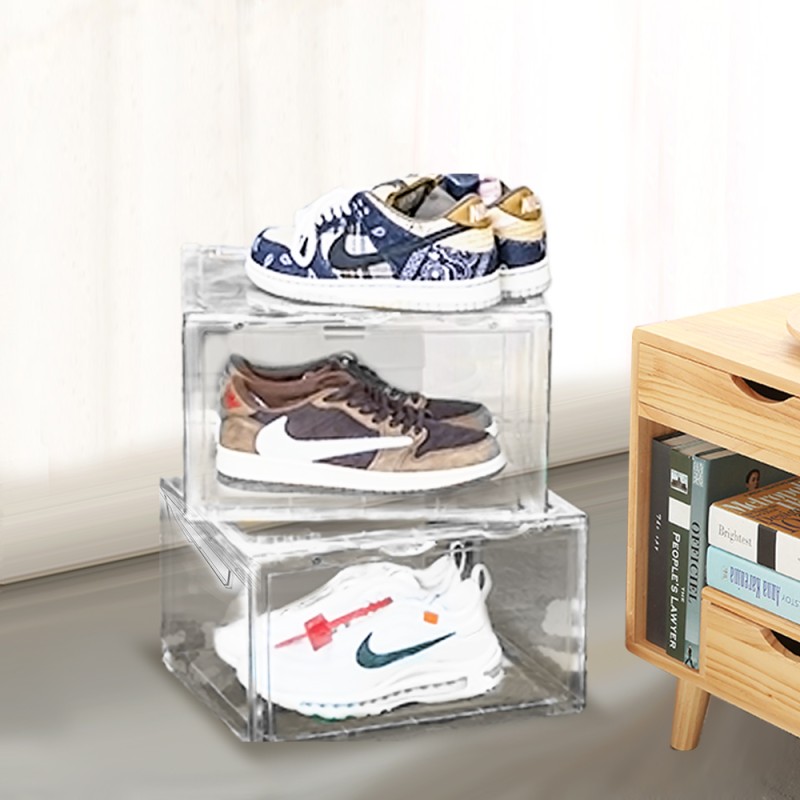 Sneaker Storage Box Manufacturer - AMZ Hot Sell Clear Plastic Drop Front