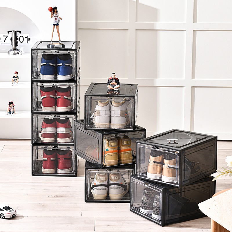 Acrylic Shoe Box Factory - Single Door Dustproof Clear Storage Container