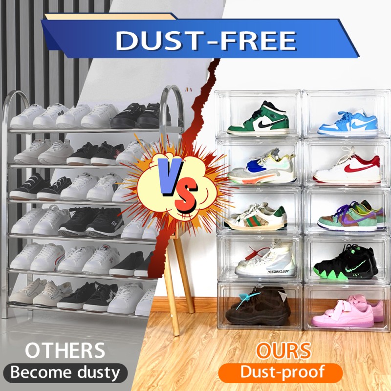 Acrylic Shoe Box Factory - OEM Hot Selling Transparent Detachable Stackable