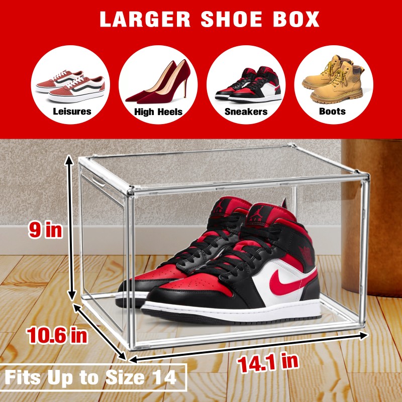 Sneaker Organiser Factory - Magnetic Stackable Transparent Shoe Cabinet