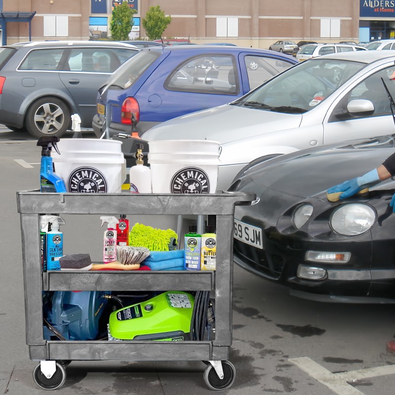 Shelf Cart Factory - 500LBS High Quality 3 Shelf Plastic Storage