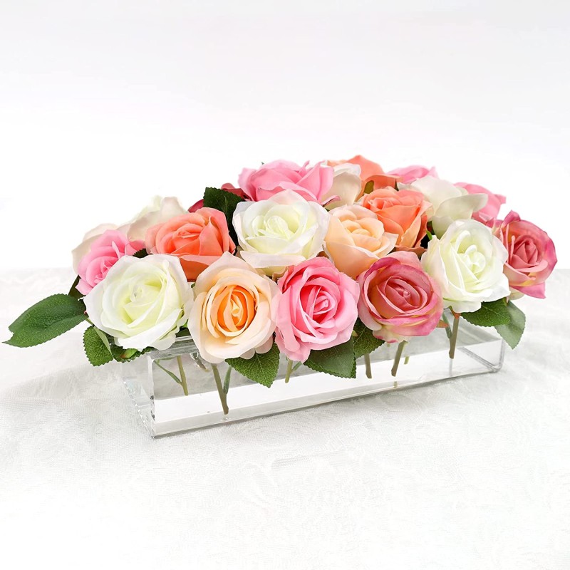 Acrylic Vase Factory - Wholesale Transparent Rose Rectangular Display Box