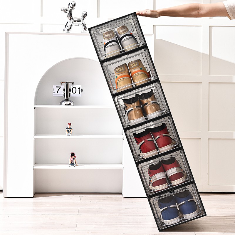 Shoe Storage Container Manufacturer - Front Magnetic Door Dustproof Plastic