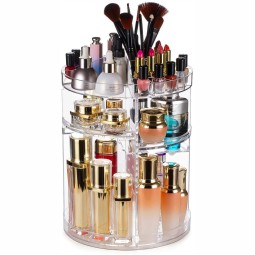 Makeup Organizer Manufacturer - 360 Degree Rotation Transparent Dressing Table