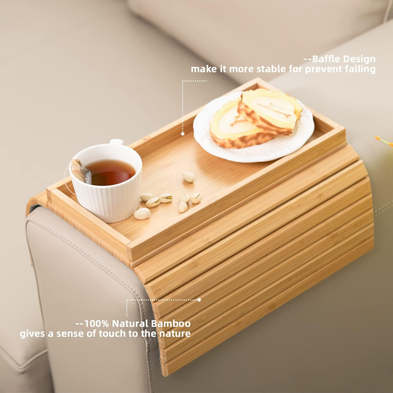 Armrest Tray Manufacturer - Single-Tier Solid Wood Sofa