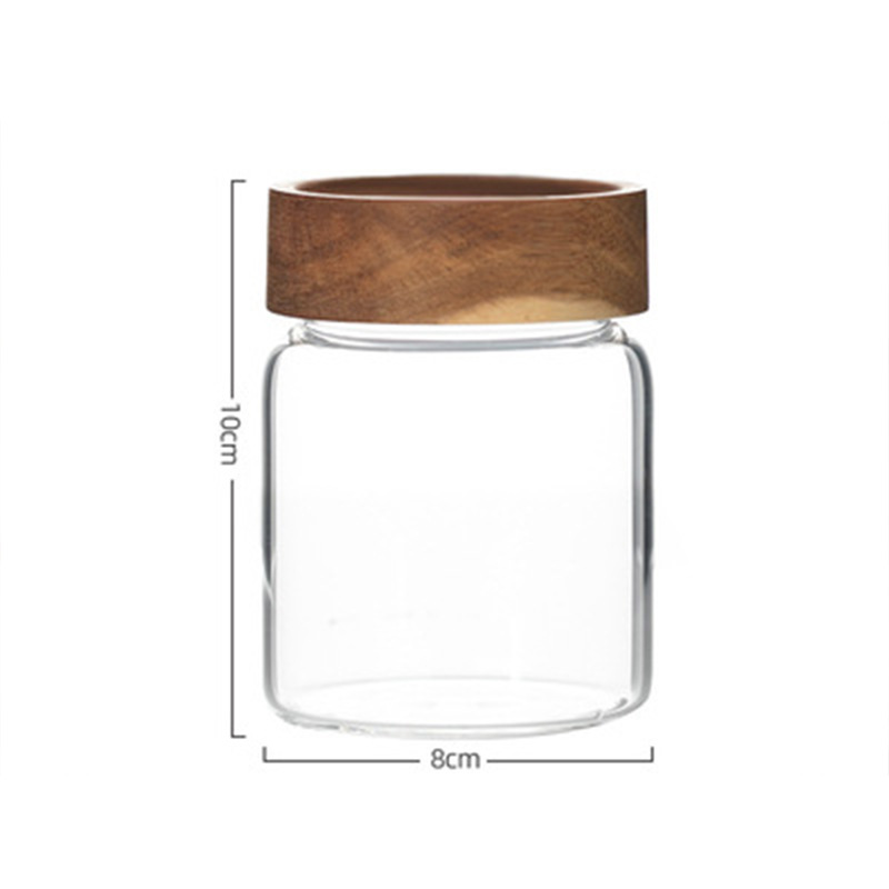 Glass Jar Manufacturer - Wood Lid Glass Sealing Storage
