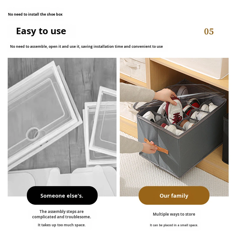 Shoe Storage Supplier - Fabric Rectangle Shoe Storage Box