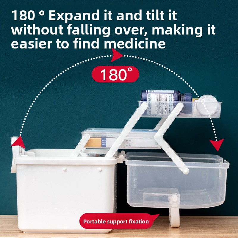 Medicine Storage Supplier - Large Capacity Multi-Layer Plastic