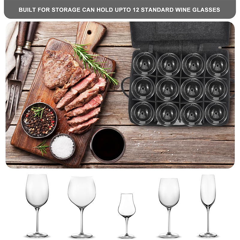 Wine Box Manufacturer - Square Wine Glass Storage Box