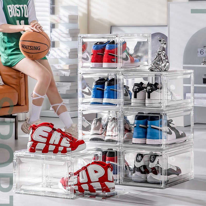 Sneaker Box Supplier - Drop Side Open Clear Plastic