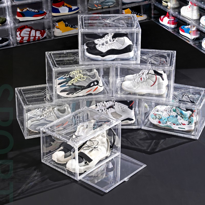 Sneaker Box Supplier - Drop Side Open Clear Plastic